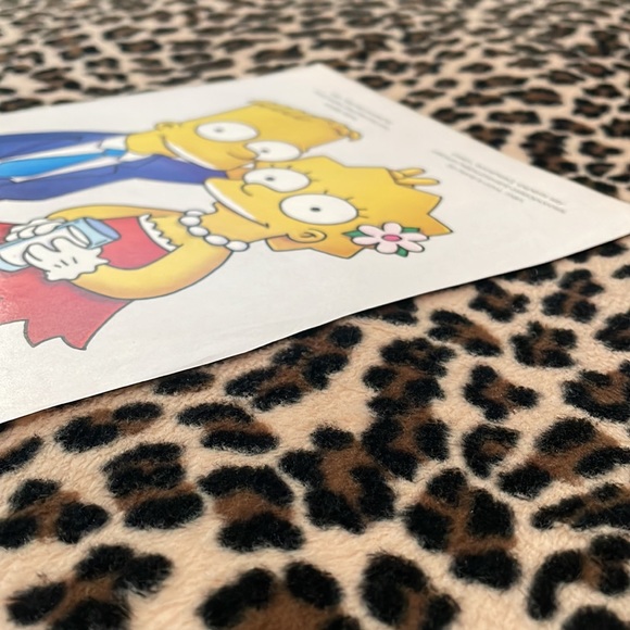 1996 BART & LISA SIMPSON 💛 Vintage Milk Print Ad Magazine Frame Mustache Homer - Picture 7 of 13